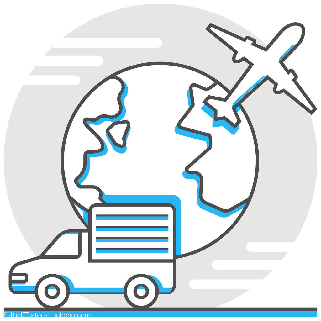 跨越國(guó)界 國(guó)際運(yùn)輸與旅行中的信息圖表圖標(biāo)元素解析