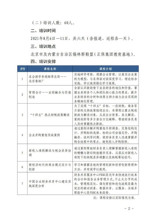 培訓報名丨高級財務管理人員素質提升研修班（企業類）——非學歷短期企業內部管理培訓招生簡章